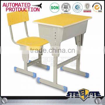 Wood Single Seat Student Desk and Chair Set photo-5