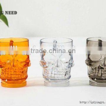 Acrylic Halloween LED light up party decoration skull plastic cup for sale