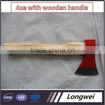 High quality steel forged axes head with wooden handle for multifuctional use