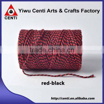 Classical red and black double coloured original cotton bakers twine for guy fawkers