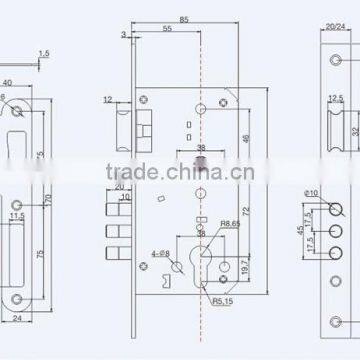 Best Sale and New Model Safe Lock Body 55x72 photo-2