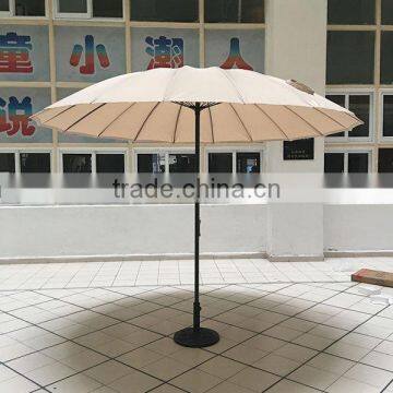 Outdoor 9FT Tan Garden Market Fiberglass Umbrella