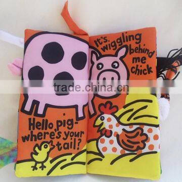 New Born Baby Infant Developmental Soft Animal Cloth Book Farm Tails Cloth Book photo-3
