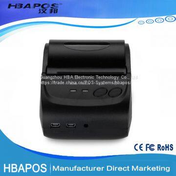 HBA-5802 Restaurant Portable 58mm Thermal Receipt Printer With Paper Roll&Driver/mobile Bluetooth Thermal Printer photo-2