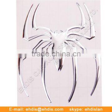 silver spider 3d car badges stickers