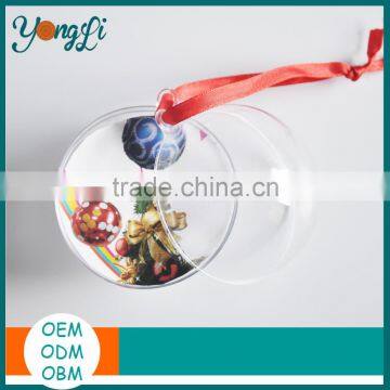 Different Shape Hanging Clear Transparent Plastic Photo Ball Ornament