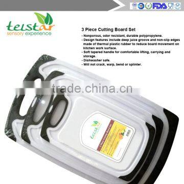 Hot Selling Antimicrobial Non Slip Flexible pp Chopping Board Cutting Board Set photo-2