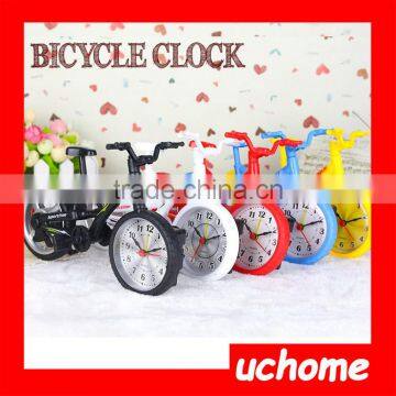 UCHOME Plastic Mini Cartoon Funny Creative Table Wake Up Bike Cycle Bicycle Alarm Clock photo-3
