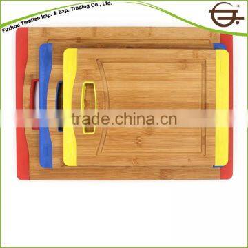 Natural 3 Piece Durable Stock Bamboo Material Bamboo Cutting Board Set