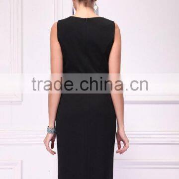 15DR204 Sleeveless Black Sexy Tight Bandage Dress Wholesale photo-3