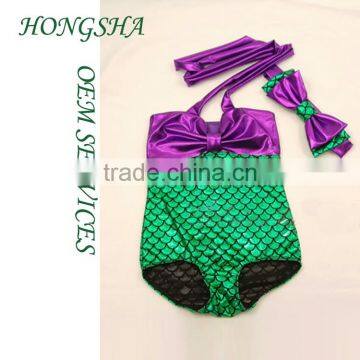 One Piece Mermaid Swimsuit for Girls Loveley Children Mermaid Swimsuit HSs7584 photo-5