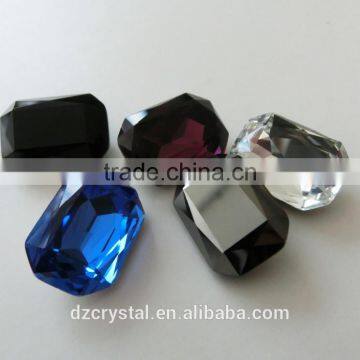 Loose Colorful Rectangle Machine Cut Faceted Fancy Stone Crystal Glass Bead photo-5