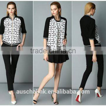 Autumn Outdoor Fashion Stylist Dot Print Patched Jacket Wholesale photo-6