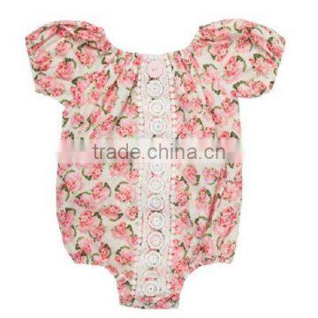 Boutique Baby Romper 2017 Wholesale Baby Girl Rompers Soft Design Baby Lace Ruffle Romper for Kids photo-3