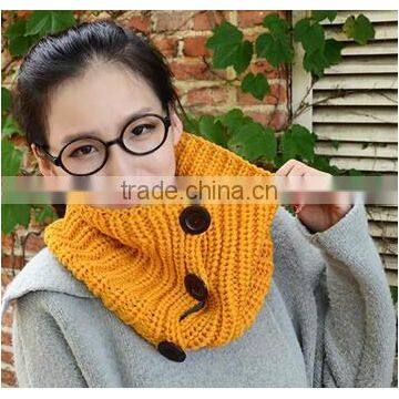 Wholesale Fashion Popular Button Lady Knitted Scarf photo-3
