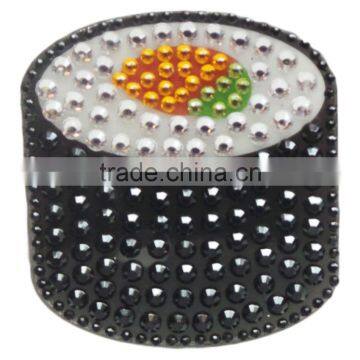 High Quality Cartoon Cake Happy Birthday Rhinestone/Acrylic /Gem Stone Glitter Sticker Wall Decals DIY photo-3