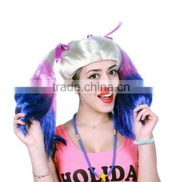 New Fashion Stylish Women Long Full Curly Cosplay Accessories Colorful Fantasy Women Party Halloween Wigs photo-2