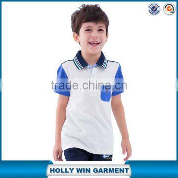 China manufacturer casual contrast color breathable kids polo t shirts wholesale