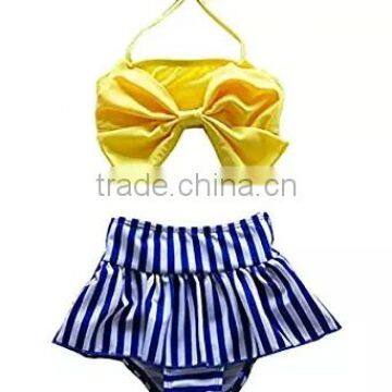 Baby Boutique Clothing Baby Girl Bow Bikini 2 Pieces Swimsuit China Manufacturer photo-3