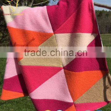 Multi-colors Triangle High Quality Cashmere Throw Blanket photo-4
