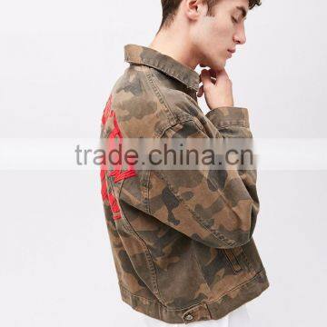 2017 Custom Men Camo Motorcycle Jacket With Embroidery photo-3