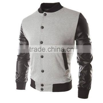 Varsity Jacket With Leather Sleeves for Men,wholesale Leather Jackets for Men photo-5