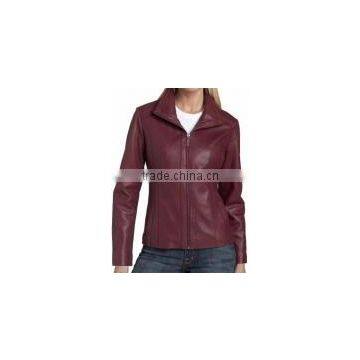 Genuine leather women jacket