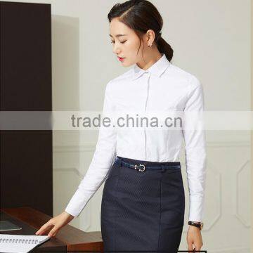 Stylish Design Chantilly White Shirt Strip Skirt Ladies Formal Suits Designs photo-5