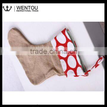 Monogrammed Burlap Christmas Stocking photo-3