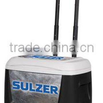 USA Made Igloo VTRIO Roller Cooler - 28 Quarts (41 Can Capacity), Features Non-marking Wheels and Telescopic Handle photo-4