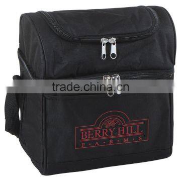 Dome Top Cooler Bag - Fully Insulated With Two Separate Insulated Compartments and Comes With Your Logo. photo-2