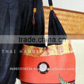 New Thai Silk Embroidered Handbag Tote Bag