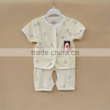 Wholesale printing cotton summer baby set clothing