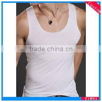 Slim Fit 100 Cotton Men Blank White Vest Wholesale Supplier 2016
