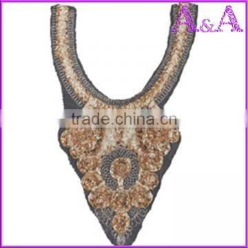New Design Big Piece Customized Raw White Lace Decoration Voile Mesh Collar Lace photo-6