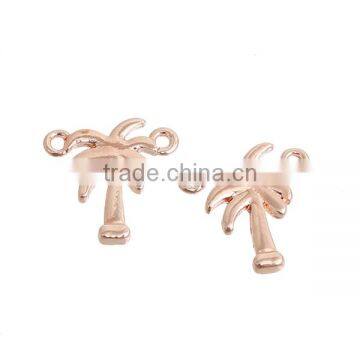 Zinc Based Alloy Connectors Palm Tree Rose Gold photo-3