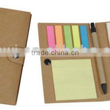 recycle notebook with memo with pen