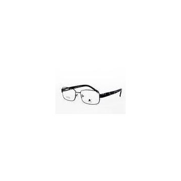 Stainless Steel / Memory Bridge Optical Spectacles Frames For Men Full Rim , Rectangular Shaped