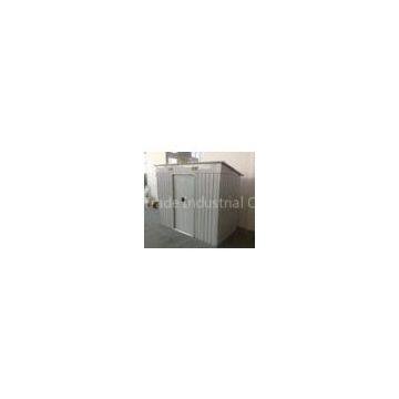 Silver / Green Mini Pent Steel Garden Sheds , Storage Cabinet / Kiosk / Booth