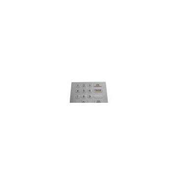 Vandalproof stainless steel kiosk numeric keypad