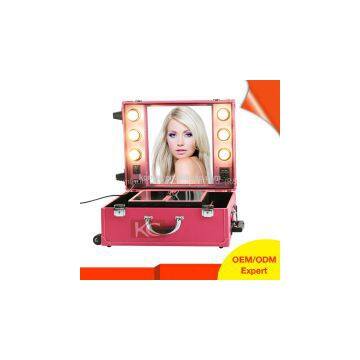 Professional Elegant & Quality PVC makeup case with lights