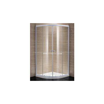 White aluminum profile with 5mm glass sliding shower enclosure