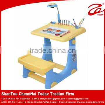 kids learning desk set/projector painting toy