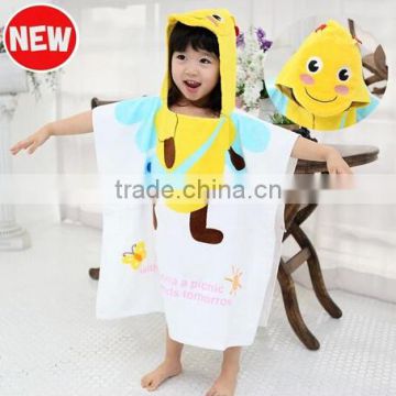 Cheap price promotion super soft 100% cotton baby poncho hooded baby towels