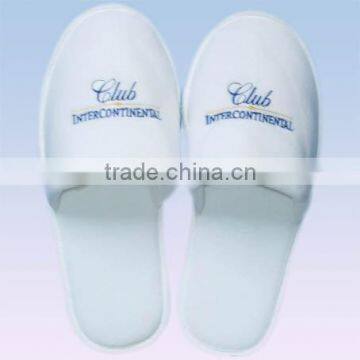 Cotton velvet slipper, EVA sole slipper, hotel slipper, hotel amenity, travel slipper, disposable slipper, promotional slipper