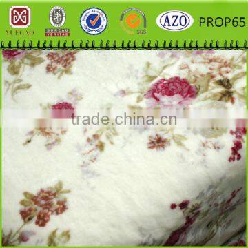 high quality flower printed soft flannel blanket