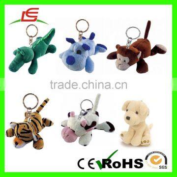 Cheap Mini Plush Animal Keychain Toys raccoon eagle dog