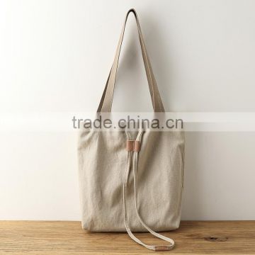 Alibaba supplier cream single strap shoulder bag vintage canvas bags