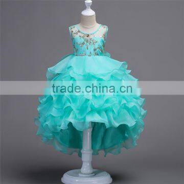 Fashion Kids Teenagers Cake Layered Dress Latest Designs Evening Gowns for Girls photo-6