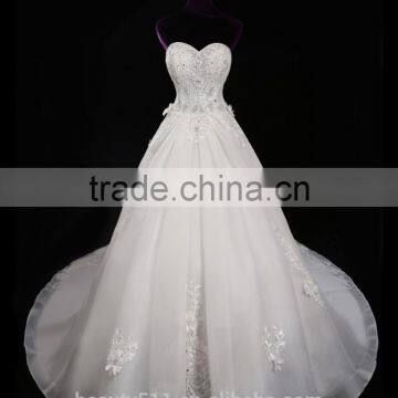 Strapless Lace Mermaid Color Wedding Dress Bridal for Bride Sleeveless Sexy Bridal Dress F13201 photo-3
